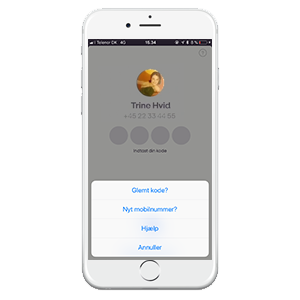 Glemt nummer - Mobilepay