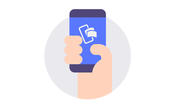 Billede der viser én MobilePay enhed