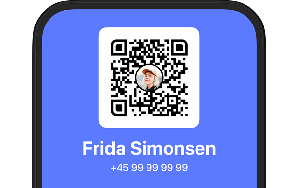 Billede der viser en personlig QR-kode i MobilePay