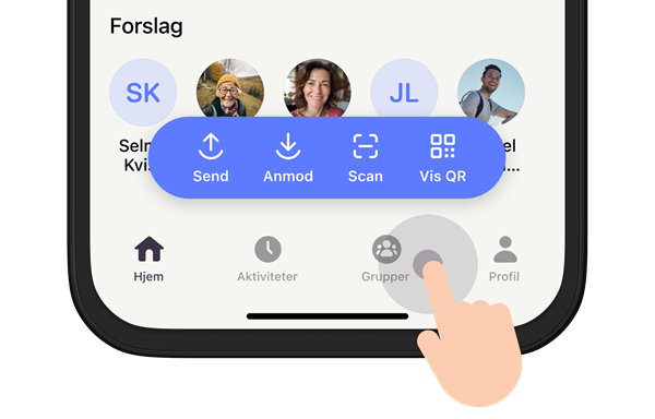 Billede der viser MobilePay grupper