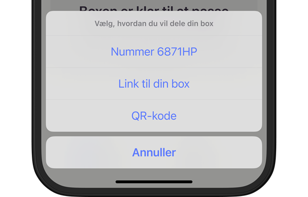 Billeder der viser hvordan du kan betale til en MobilePay box