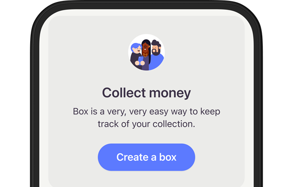 Picture that shows where you can create a box in MobilePay