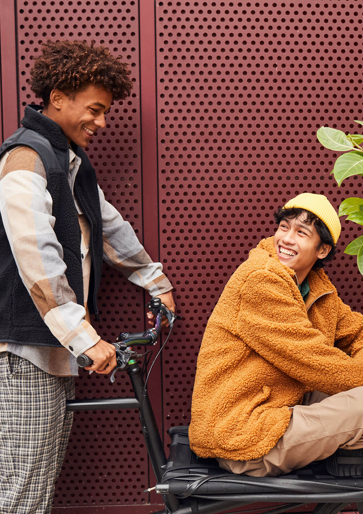 Boy on a bike.