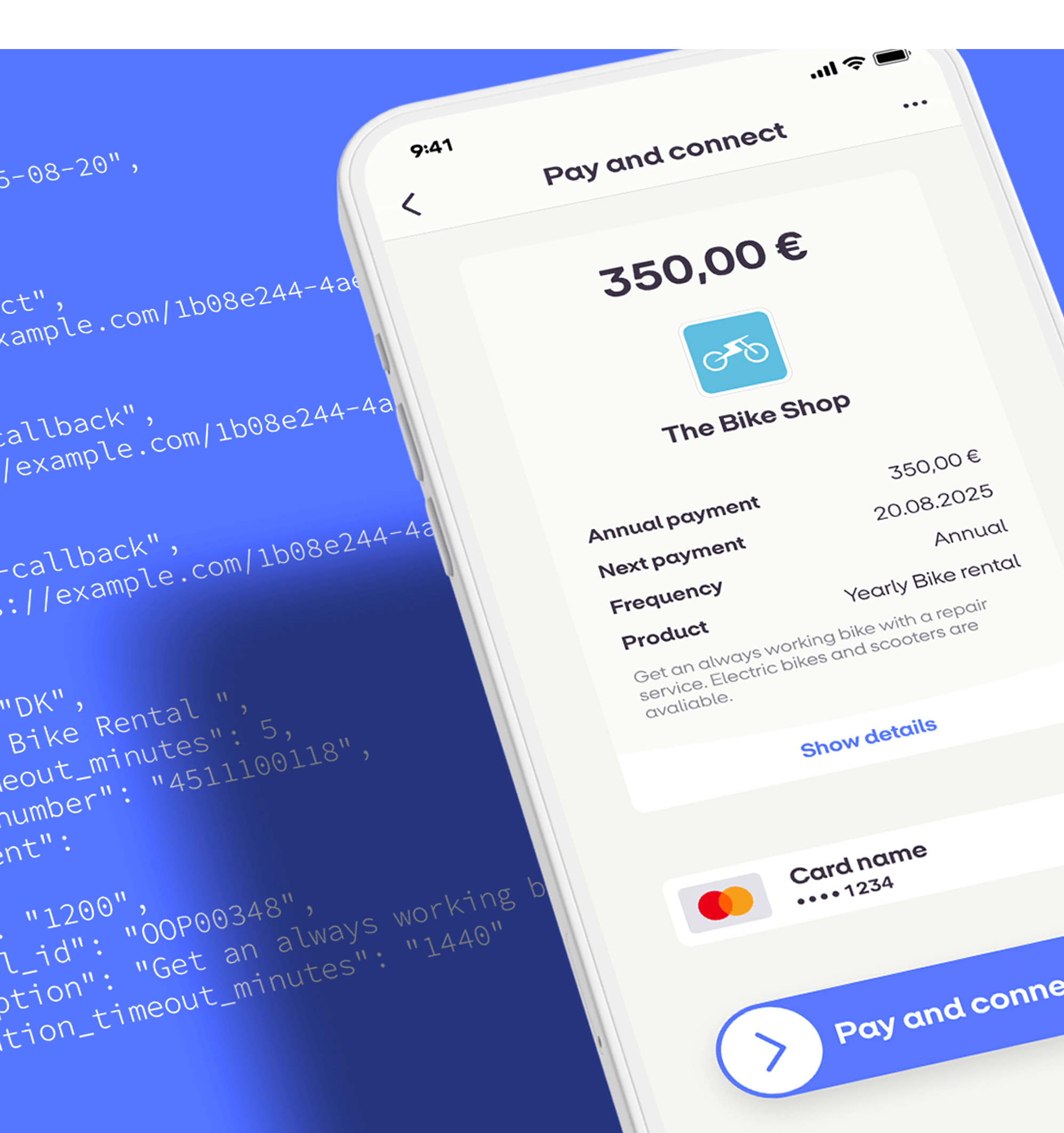 Screens the user see in the app with MobilePay Subcriptions